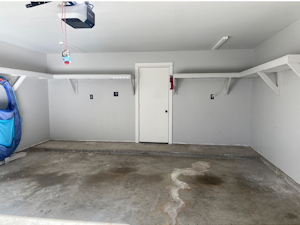 ColorFlake epoxy garage floor coating in Basalt color.