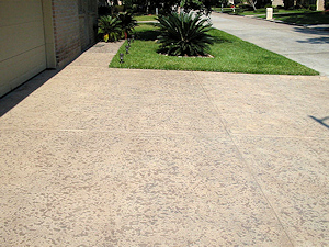 TerraStone overlay is ideal for concrete finishing on a driveway